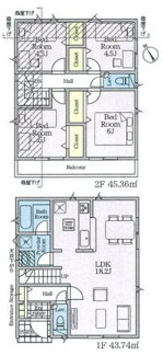 【間取り】 | 【仲介手数料無料！！】調布市富士見町3丁目　新築戸建て（全8棟）2号棟　6390万円