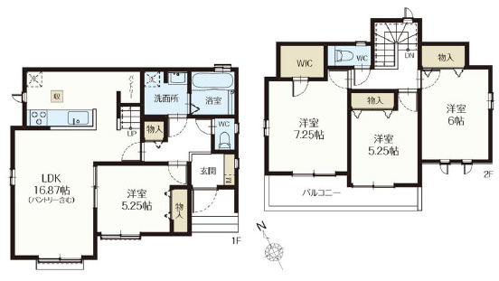 草加市長栄4丁目 新築分譲住宅 全4棟 C号棟の間取り