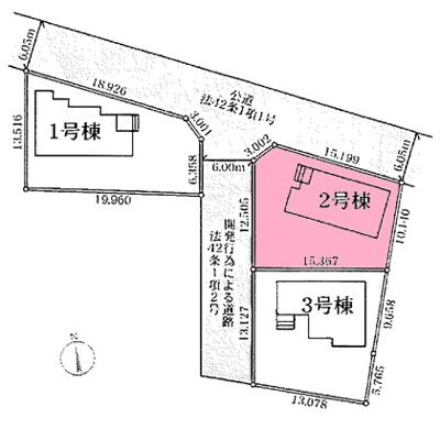 【区画図】 | 加須市花崎2丁目新築住宅全3棟　2号棟
