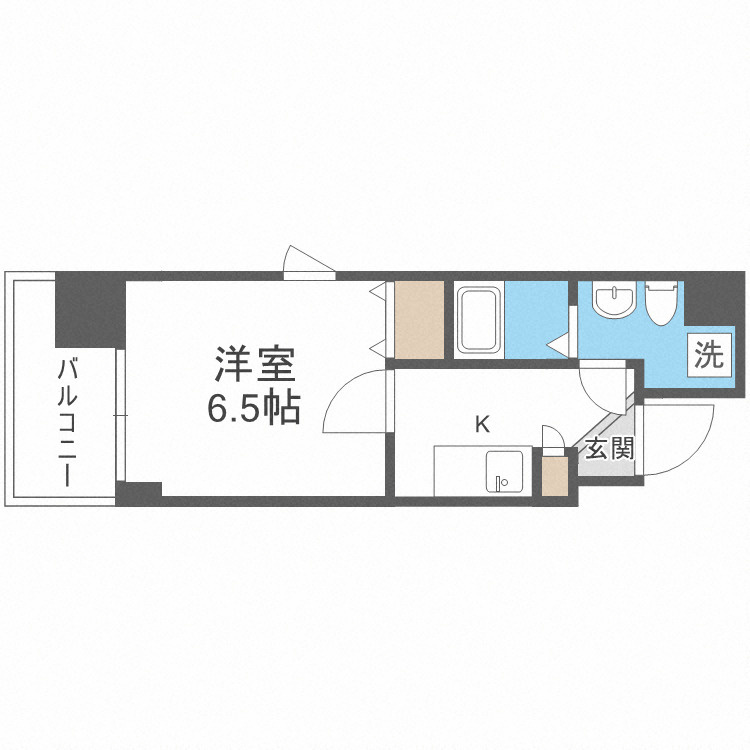 大阪市中央区島之内２丁目の賃貸マンションの間取り