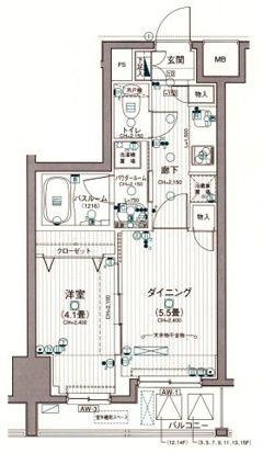 日神デュオステージ池袋の間取り|間取りです。