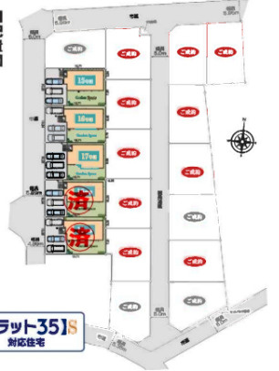 沼津市大岡　全１９区画　１５号棟の地図