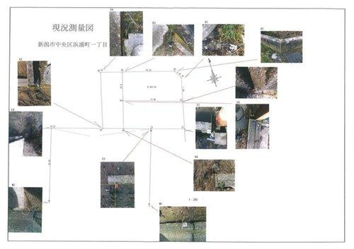 新潟市中央区浜浦町　土地の土地図|測量図