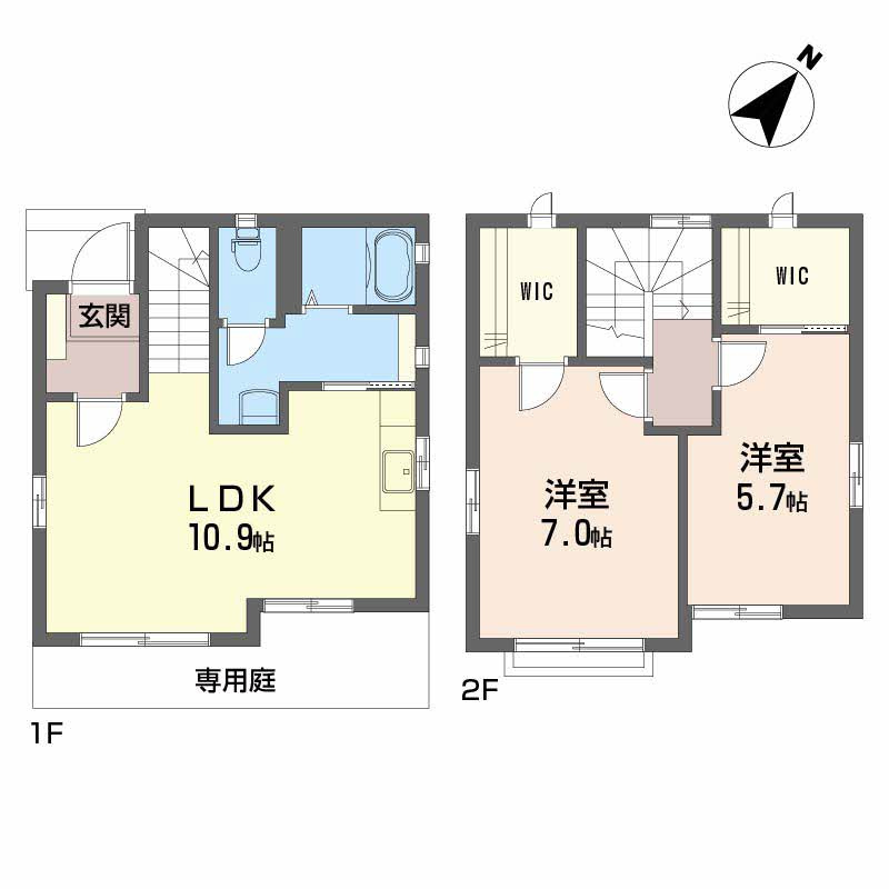 濵田邸貸家 J J号室の間取り