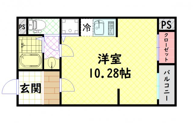 【間取り】 | ラムール難波南