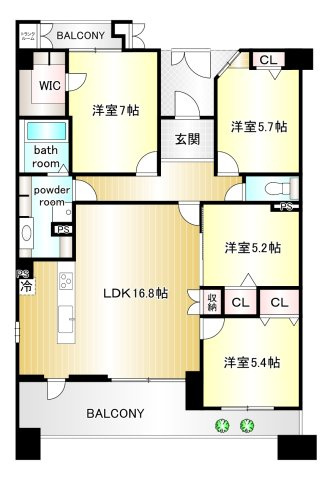 ベラージュ桜井の間取り|専有面積：93.51ｍ2