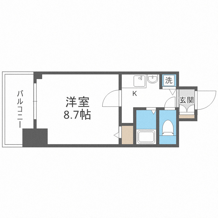 大阪市西区立売堀４丁目の賃貸マンションの間取り