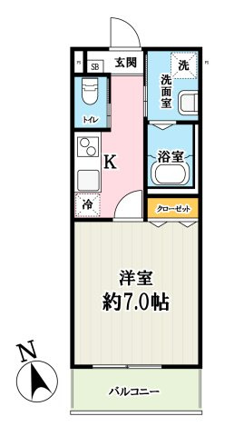 (仮称)キャメル梅島2Aの間取り