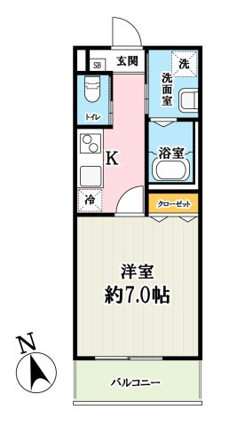 (仮称)キャメル梅島2Aの間取り