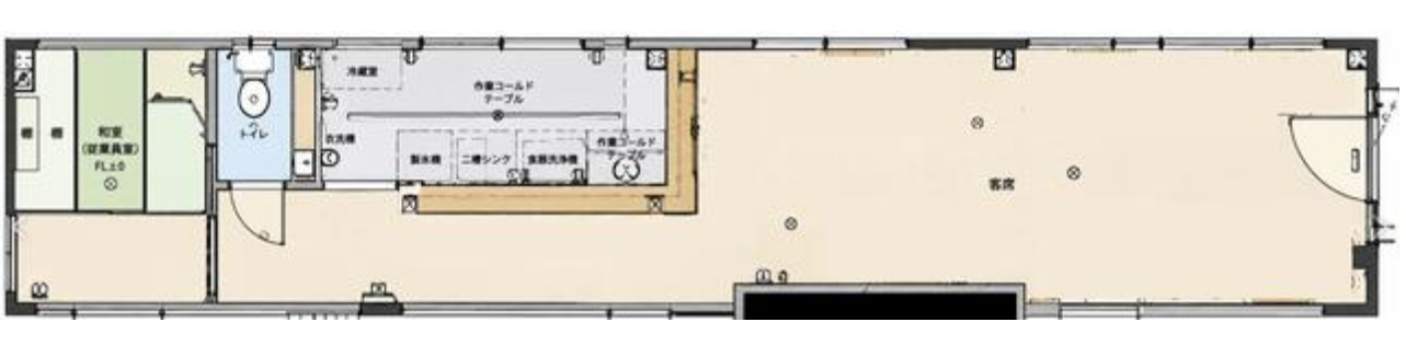 下京区上珠数屋町貸店舗の間取り
