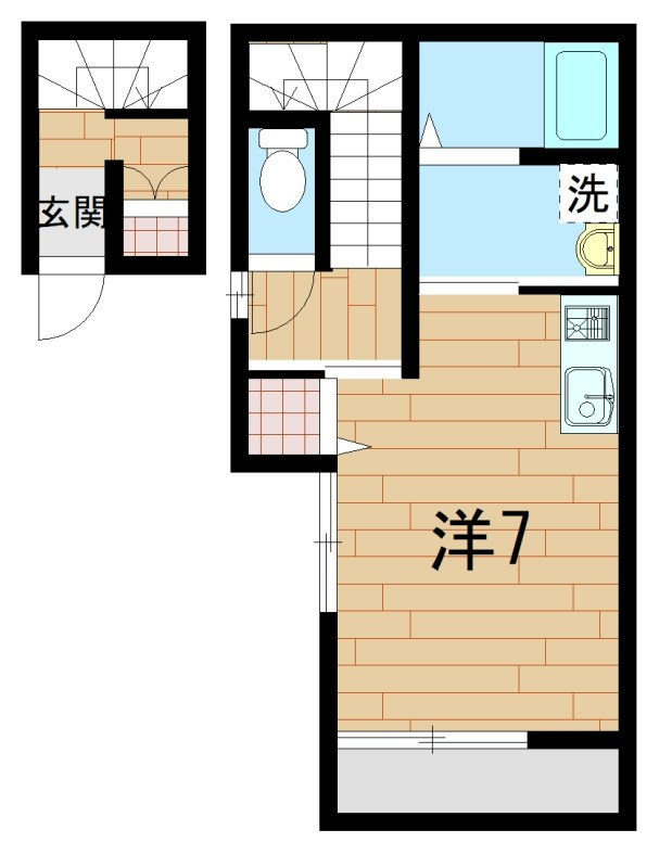 八潮ヒラノコーポⅡ の間取り