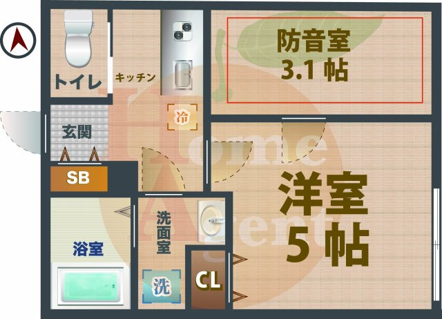 【間取り】 | T's Cuore MUSE落合 | 1Kのお部屋です。