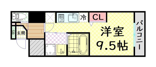 【間取り】 | ベルエ難波西