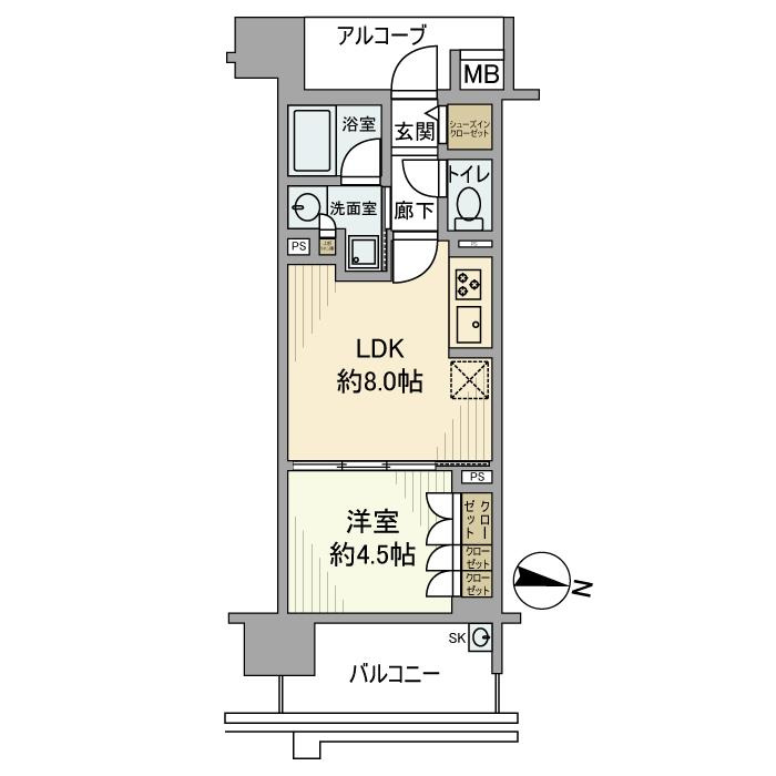 プレサンスロジェ名駅南の間取り