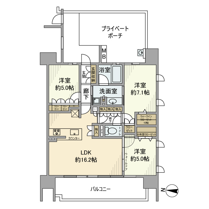 デュオヒルズ伏見の間取り