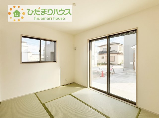 【和室】 | 筑西市市野辺25-P1　新築戸建　2号棟 | 赤ちゃんスペースや客間など、多彩な用途で使用できる和室☆