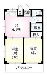 キャッスルハイムの間取り|間取りです。