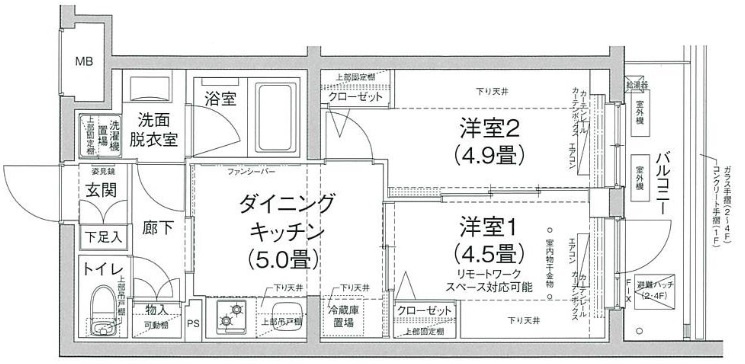 ルフレ　田園調布南の間取り