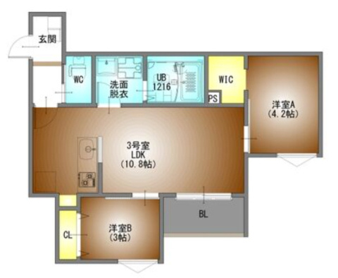REGALEST PREMA本陣の間取り