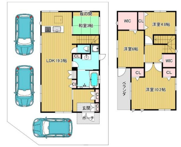 大津市大江　中古一戸建ての間取り