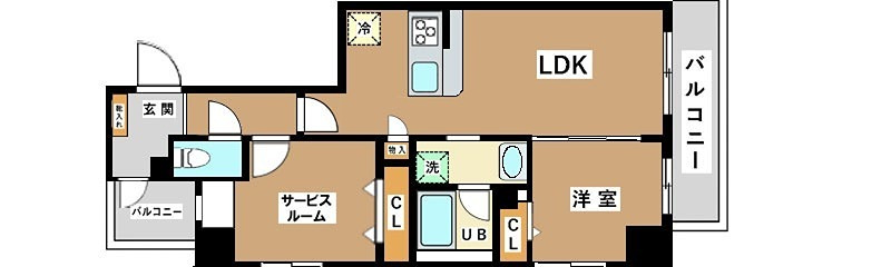 JUタワーフロント亀沢の間取り