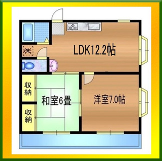 【間取り】 | タチバナマンション | 室内の写真は別号室のものとなります。
