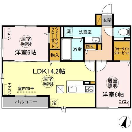 Grand Winds Tsukuba Ⅶの間取り
