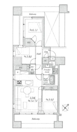 【間取り】 | パークホームズ築地