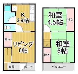 小曽根町テラスハウスの間取り