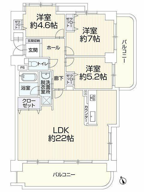 中古マンション・仲介手数料半額）ビューパレス大浜　３０３の間取り|間取り