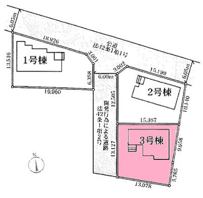 【区画図】 | 加須市花崎2丁目新築住宅全3棟　3号棟