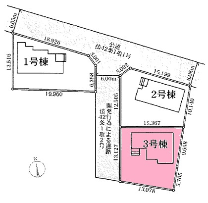 【区画図】 | 加須市花崎2丁目新築住宅全3棟　3号棟
