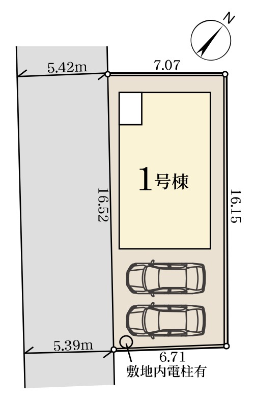 [新築住宅] 北本市東間 全1棟の区画図