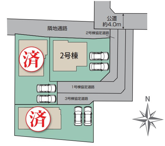 【新築戸建】前橋市龍蔵寺町の区画図|■区画図