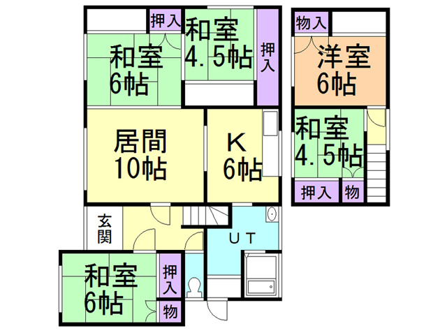 登別市美園町６丁目４－７戸建の間取り