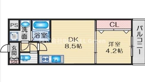 ライブガーデン江坂の間取り