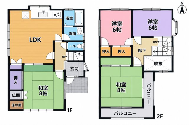 高槻市城南町戸建の間取り