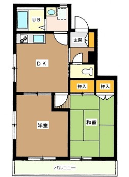 メゾン岡本の間取り|間取りです。