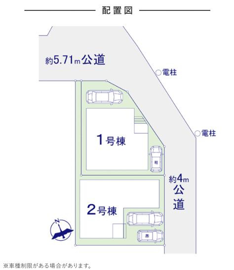 福岡市南区皿山３丁目の新築一戸建の区画図