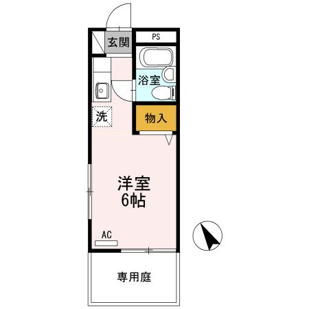 八王子市子安町１丁目のアパートの間取り