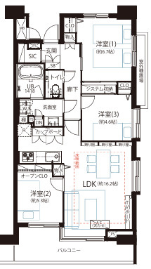 菱和パレス目白台グラーサの間取り