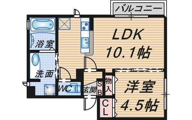 クラタス平野２の間取り