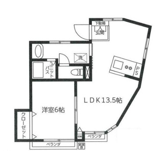 【間取り】 | コーポ助川 | 間取りです。