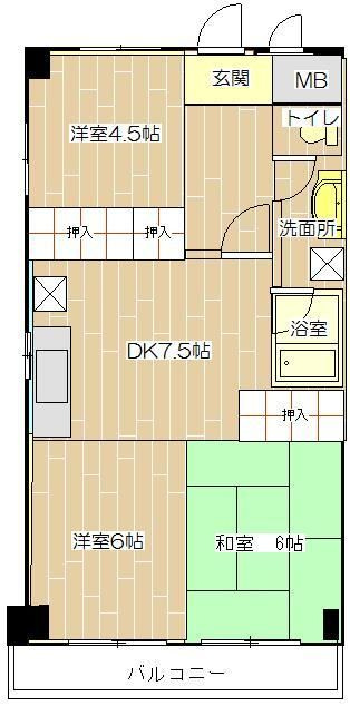 アミカル高橋の間取り