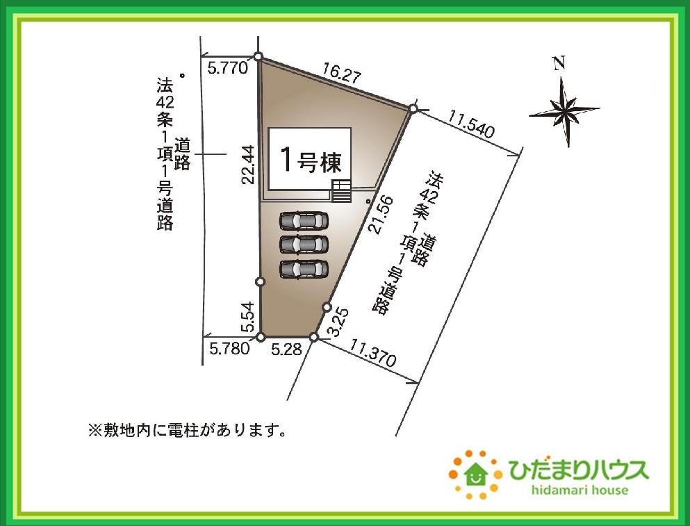 いわき市錦町第34　新築戸建の区画図|病院やスーパー・薬局が近く、お買い物にも便利な住環境は、長く快適に暮らせます(^^)/