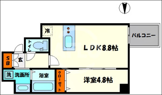 【間取り】 | プレサンス北浜レガーロ | プレサンス北浜レガーロ　間取り