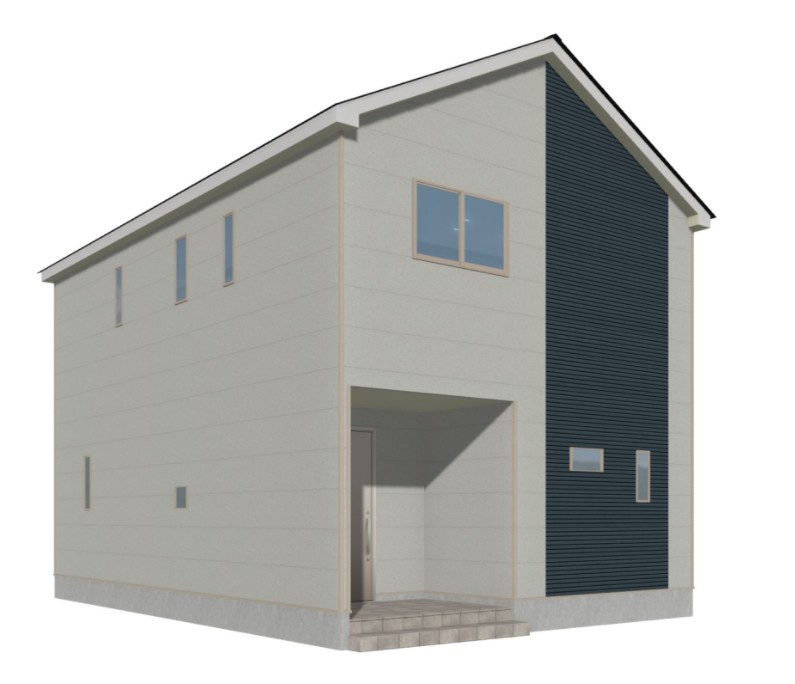 天童市柏木町第7【新築建売】2号棟の外観パース|2棟完成予想図！早期ご予約受付中！