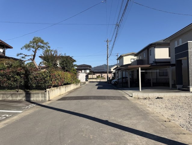 天童市柏木町第7【新築建売】2号棟の前面道路含む現地写真|前面道路