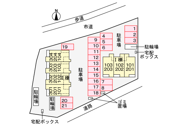 カトレアⅠの区画図