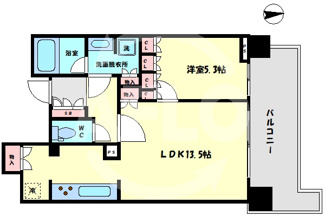 【間取り】 | なんばグランドマスターズタワー　敷津小学校区 | なんばグランドマスターズタワー　開放的な間取り